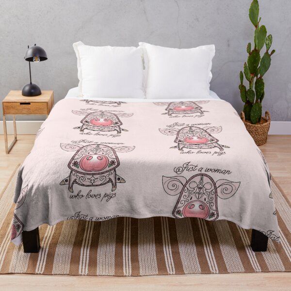 Item preview, JUST A WOMAN WHO LOVES PIGS designed and sold by ContentedPigInn.
