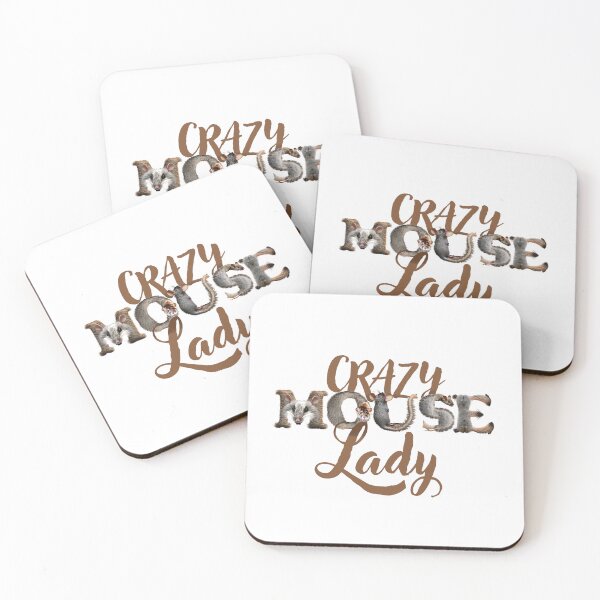 Item preview, Crazy Mouse lady (with cute photos of mice) designed and sold by thetypographer.