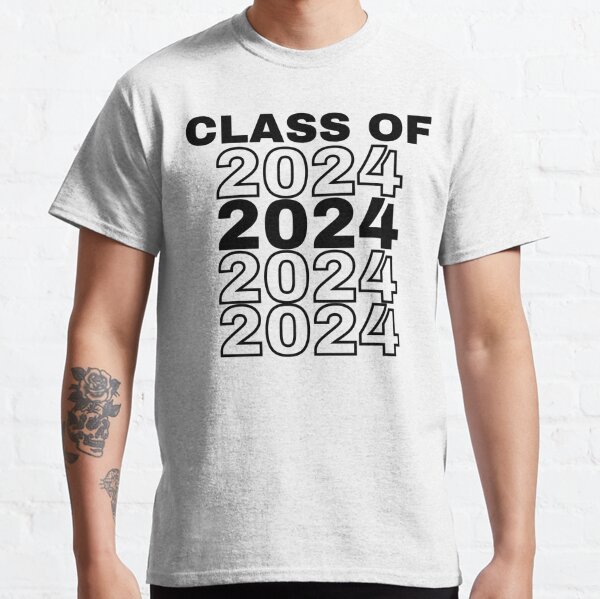 Class Of 2024 Graduation Future Class Graduate College Font Outlined Text  Graphic Artwork for T-shirt and Yard Sign Graduate Senior Student  Illustration Black and White Stock Vector