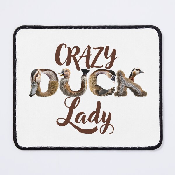 Item preview, Crazy duck lady (with cute photos of ducks) designed and sold by thetypographer.