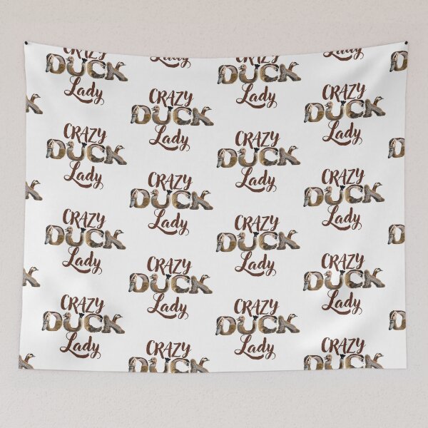 Item preview, Crazy duck lady (with cute photos of ducks) designed and sold by thetypographer.