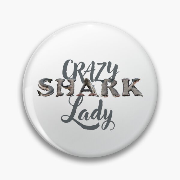 Item preview, Crazy shark lady (with awesome photos of sharks) designed and sold by thetypographer.