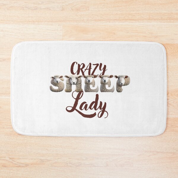 Item preview, Crazy sheep lady (with awesome photos of sheep) designed and sold by thetypographer.