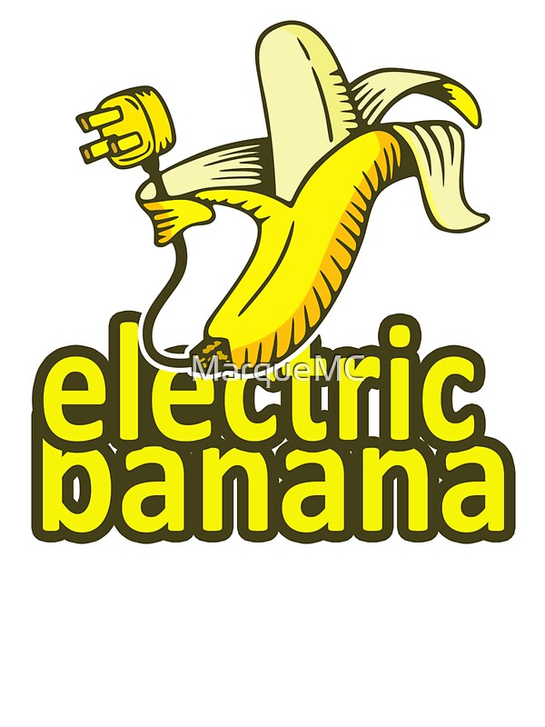 " Electric Banana" Stickers by MarqueMC Redbubble