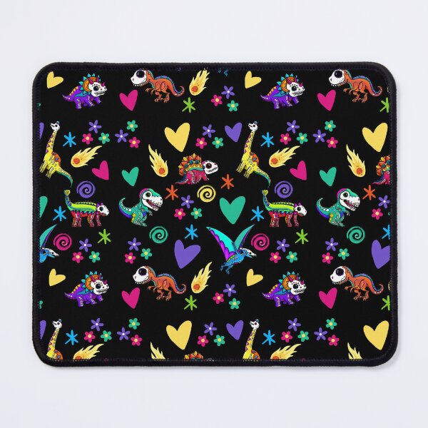 Item preview, Sugar Skull Dinos bright and colourful floral pattern designed and sold by Fr0mtheMachine.