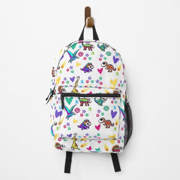 Item preview, Sugar Skull Dinos bright and colourful floral pattern White designed and sold by Fr0mtheMachine.