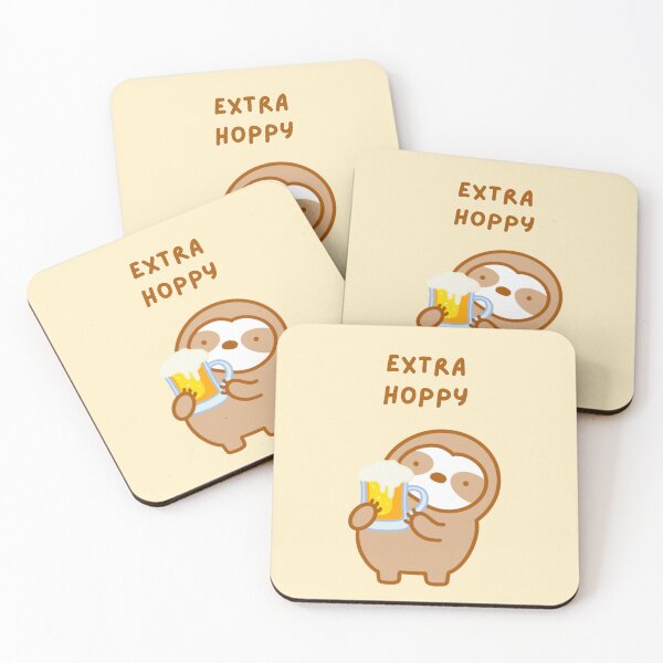 Item preview, Extra Happy Beer Sloth designed and sold by theslothinme.