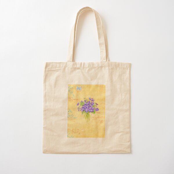 Sweet Violet Bouquet Cotton Tote Bag