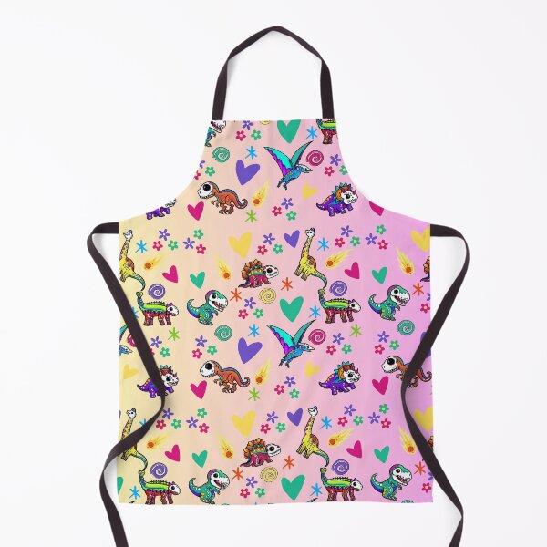 Item preview, Sugar Skull Dinos bright and colourful floral pattern pink designed and sold by Fr0mtheMachine.