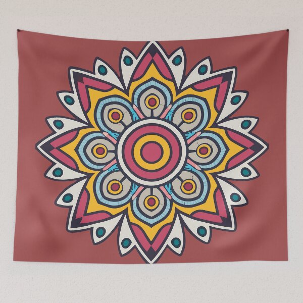 Item preview,  Traditional Indian Colorful Rangoli Design designed and sold by Jollys-ArtShop.