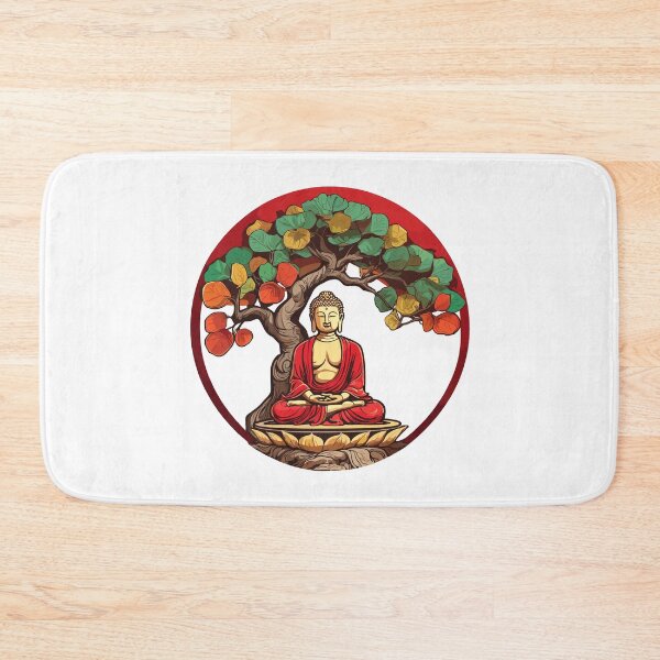 Item preview, Buddha Under Reggae Colored Bodhi Tree designed and sold by reggaeartgifts.