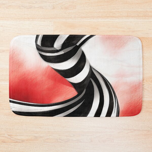 Item preview, Black and White Ribbon Twisted Tie Illustration with Scenic Christmas Red Background designed and sold by deniselynnimage.