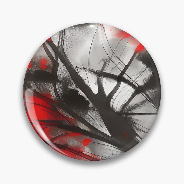 Item preview, Red Black White Scene Tree Branches and Christmas Red Leaves designed and sold by deniselynnimage.