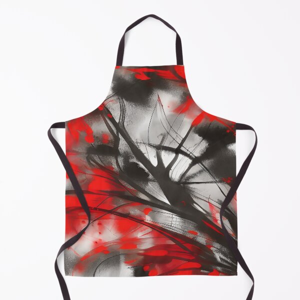 Item preview, Red Black White Scene Tree Branches and Christmas Red Leaves designed and sold by deniselynnimage.