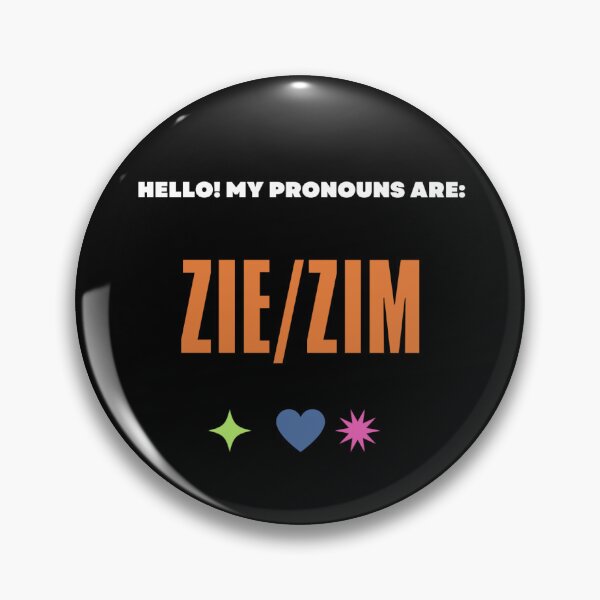 Item preview, Pronoun pin  designed and sold by JulieDoobydoo.
