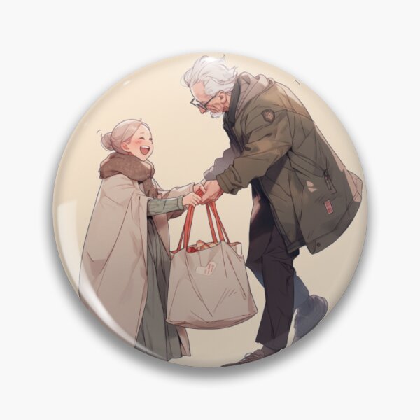 Item preview, Older Man Helping Older Woman designed and sold by OPSakura.