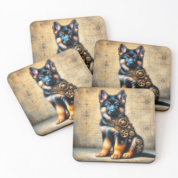 Item preview, Steampunk German Shepherd Puppy designed and sold by NovosArt.