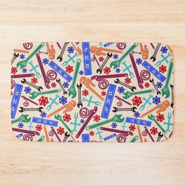 Item preview, Plumbing Tools Themed Pattern in Retro Colors designed and sold by TheTradesStore.