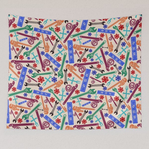 Item preview, Plumbing Tools Themed Pattern in Retro Colors designed and sold by TheTradesStore.