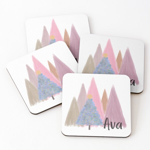 Item preview, Abstract pink Christmas trees - Ava designed and sold by jechaiyells.