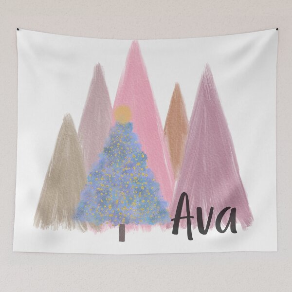 Item preview, Abstract pink Christmas trees - Ava designed and sold by jechaiyells.