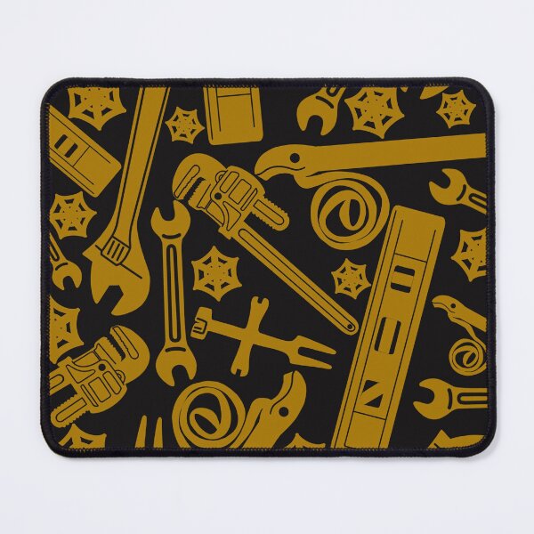 Item preview, Plumbing Tools Gold on Black Background designed and sold by TheTradesStore.