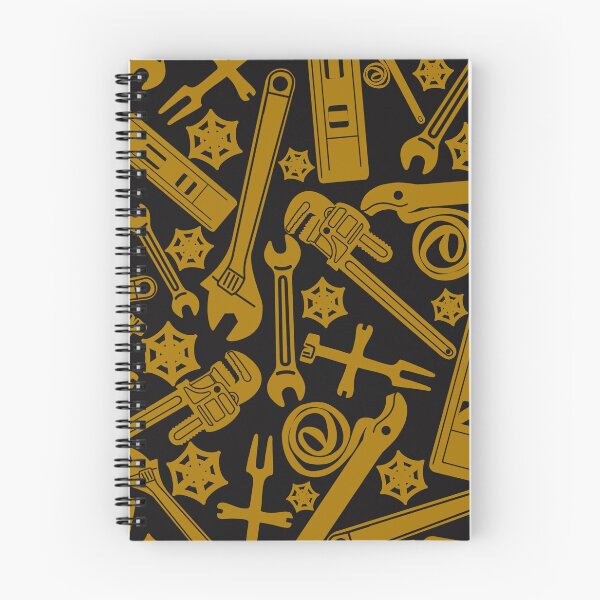Item preview, Plumbing Tools Gold on Black Background designed and sold by TheTradesStore.