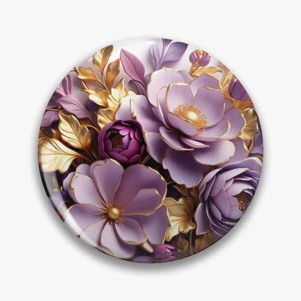 Item preview, Purple and Gold Floral designed and sold by Neranchara.