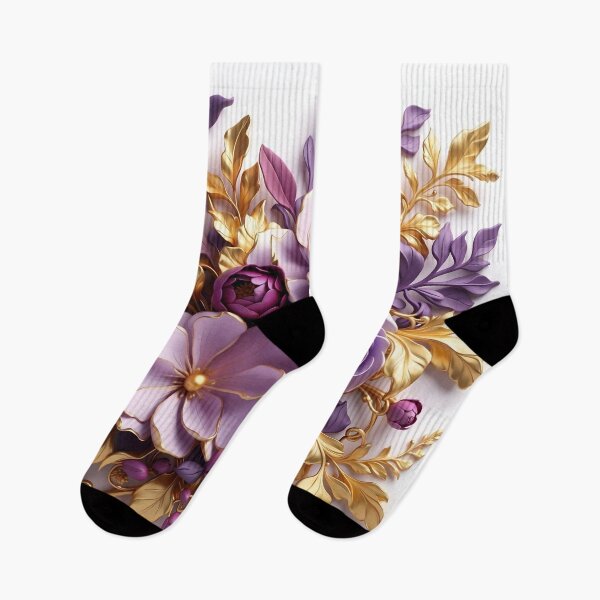 Item preview, Purple and Gold Floral designed and sold by Neranchara.