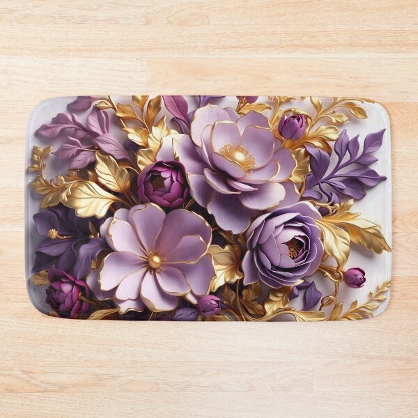 Item preview, Purple and Gold Floral designed and sold by Neranchara.