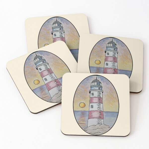 Item preview, Soft lighthouse sunset  designed and sold by OutJsWindow.