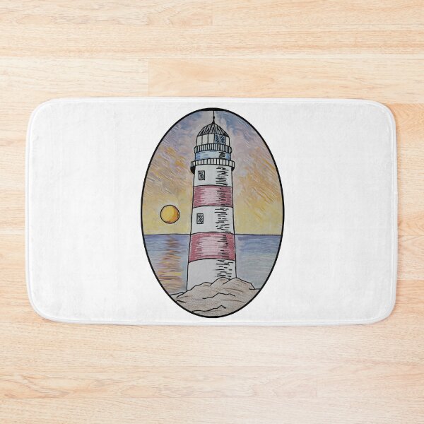 Item preview, Soft lighthouse sunset  designed and sold by OutJsWindow.