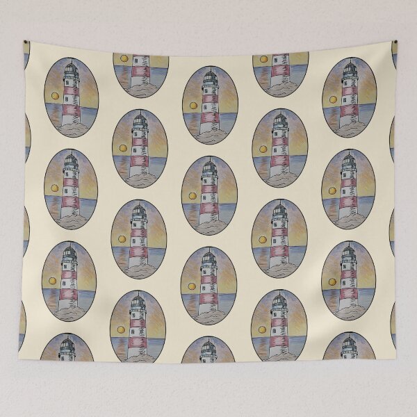 Item preview, Soft lighthouse sunset  designed and sold by OutJsWindow.