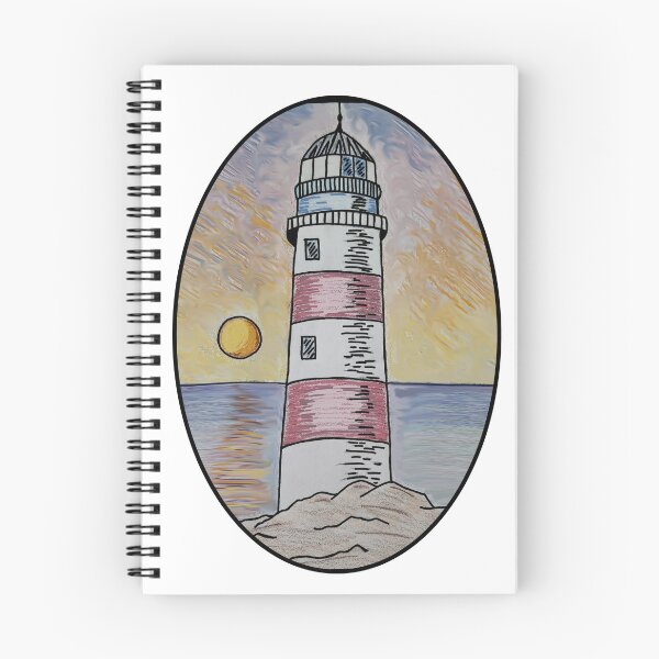 Item preview, Soft lighthouse sunset  designed and sold by OutJsWindow.