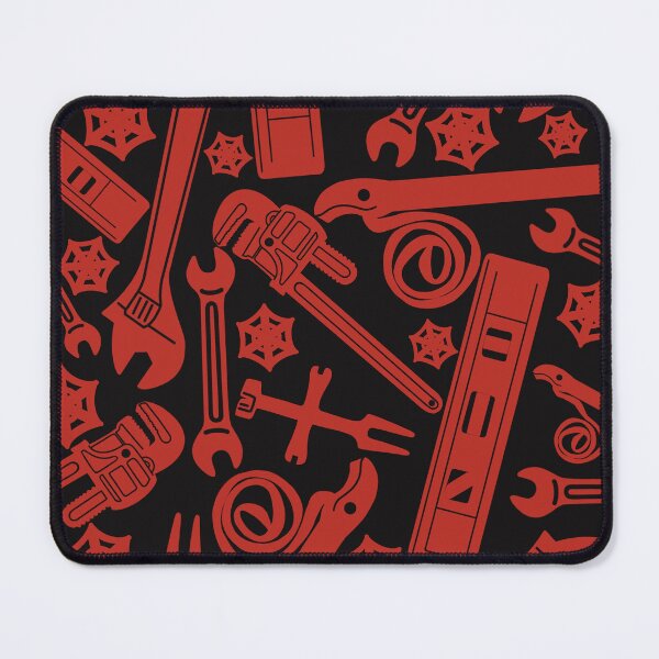 Item preview, Plumbing Tools Red on Black Background designed and sold by TheTradesStore.