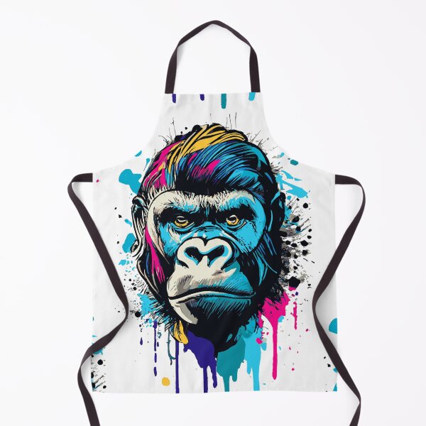 Item preview, Gorilla Colorful - Gorilla Head Illustration designed and sold by BabyYodaSticker.