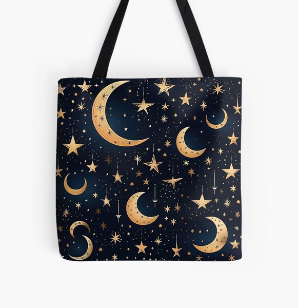 Eco Friendly Tote Bag — De La Terre a la Lune— Vintage Lunar Decor