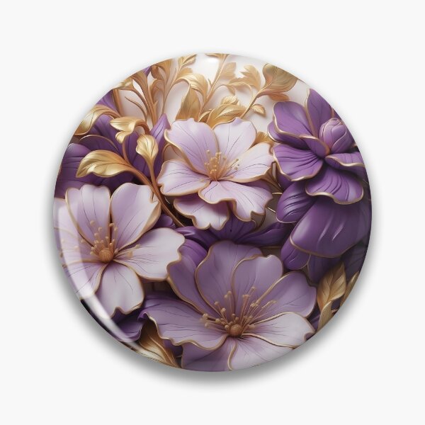 Item preview, Purple and Gold Floral designed and sold by Neranchara.