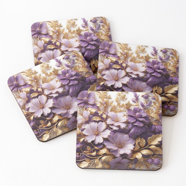 Item preview,  Purple and Gold Floral  designed and sold by Neranchara.