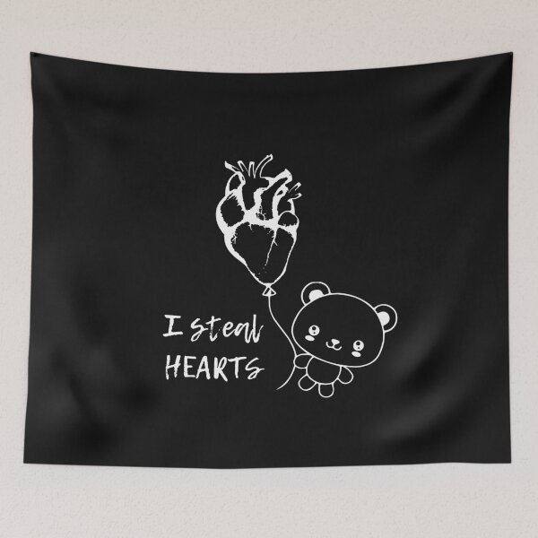 Item preview, I steal hearts - creepy teddy bear toy -  for dark designed and sold by zanifun.