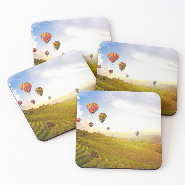 Item preview, Hot Air Balloon Sunset Landscape designed and sold by JTS STORE.
