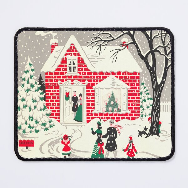 Item preview, ugliest cottage village country christmas winter wonderland designed and sold by LEILA ART SPACE.