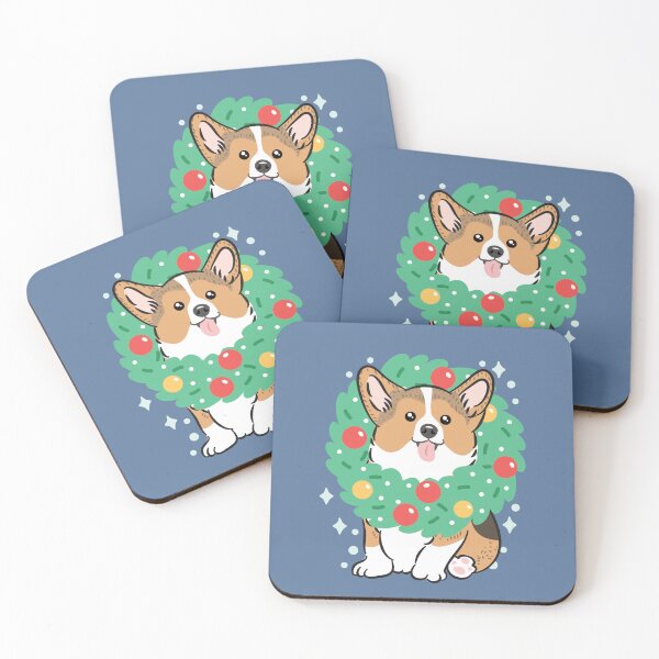 Item preview, ¡Feliz navidad! Corgi tricolor sable designed and sold by Lulupainting.