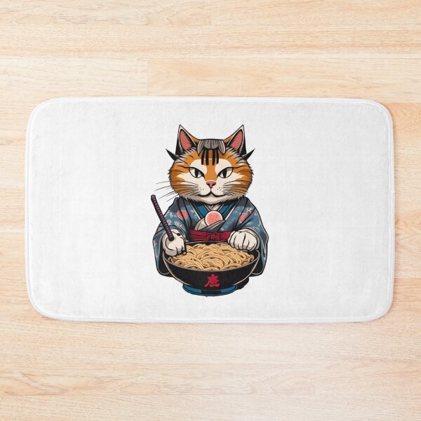 Item preview, orange cat with ramen designed and sold by KorArtStudio.