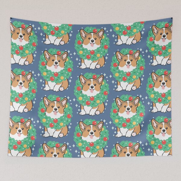 Item preview, Merry Christmas! Red Sable Corgi designed and sold by Lulupainting.