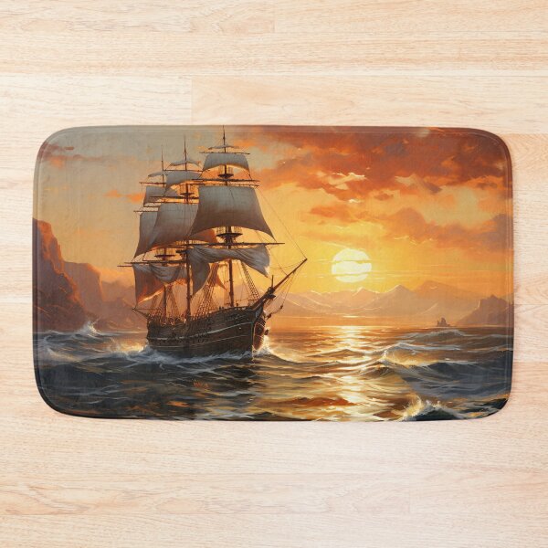 Item preview, The ship at Sunset designed and sold by Art by Lilia.
