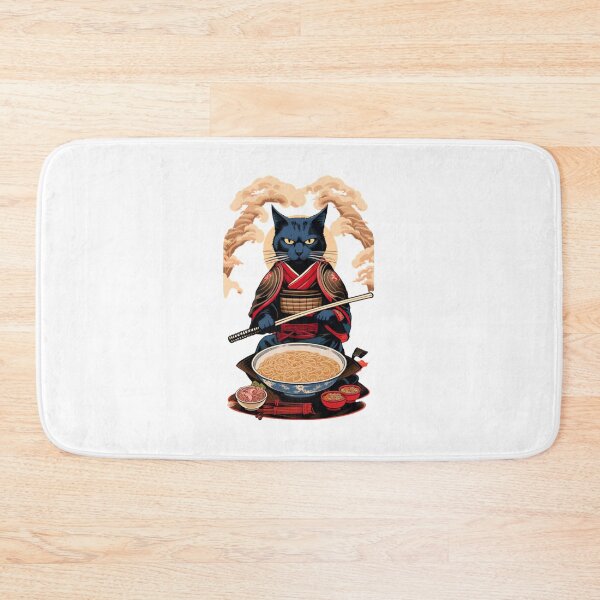 Item preview, cool black cat with ramen designed and sold by KorArtStudio.