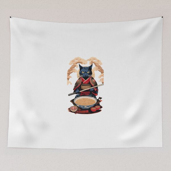 Item preview, cool black cat with ramen designed and sold by KorArtStudio.