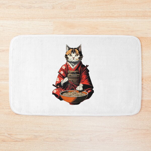 Item preview, cool japan cat with ramen designed and sold by KorArtStudio.