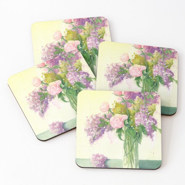 Item preview, Pink Roses and Lilacs designed and sold by Kelli Noteman O'Brien.
